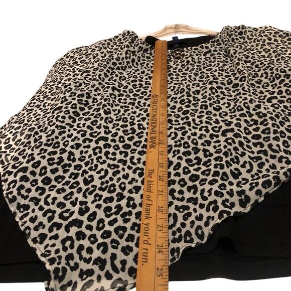 Apt. 9 Leopard Cheetah Print Open Shoulder Overlay Blouse Size XXL NEW - Picture 5 of 9